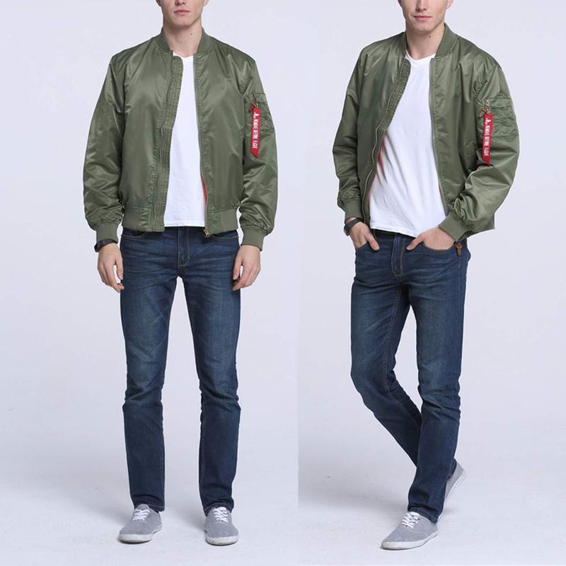 Kingapril Men's Lightweight Varsity Jacket Casual Windbreaker Bomber Military Outerwear