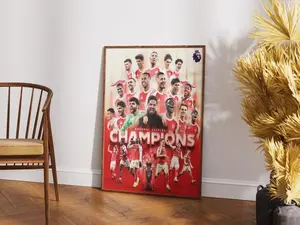 Arsenal Champions Premier League 2025-2026 Winner One Club, Our Club, We Are The Arsenal Home Decor Poster( Unframed - Print Only )