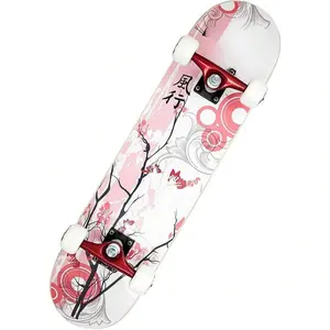 Girls Skateboard Complete With Double Kick Concave Deck Canadian Maple ABEC-7 Bearings