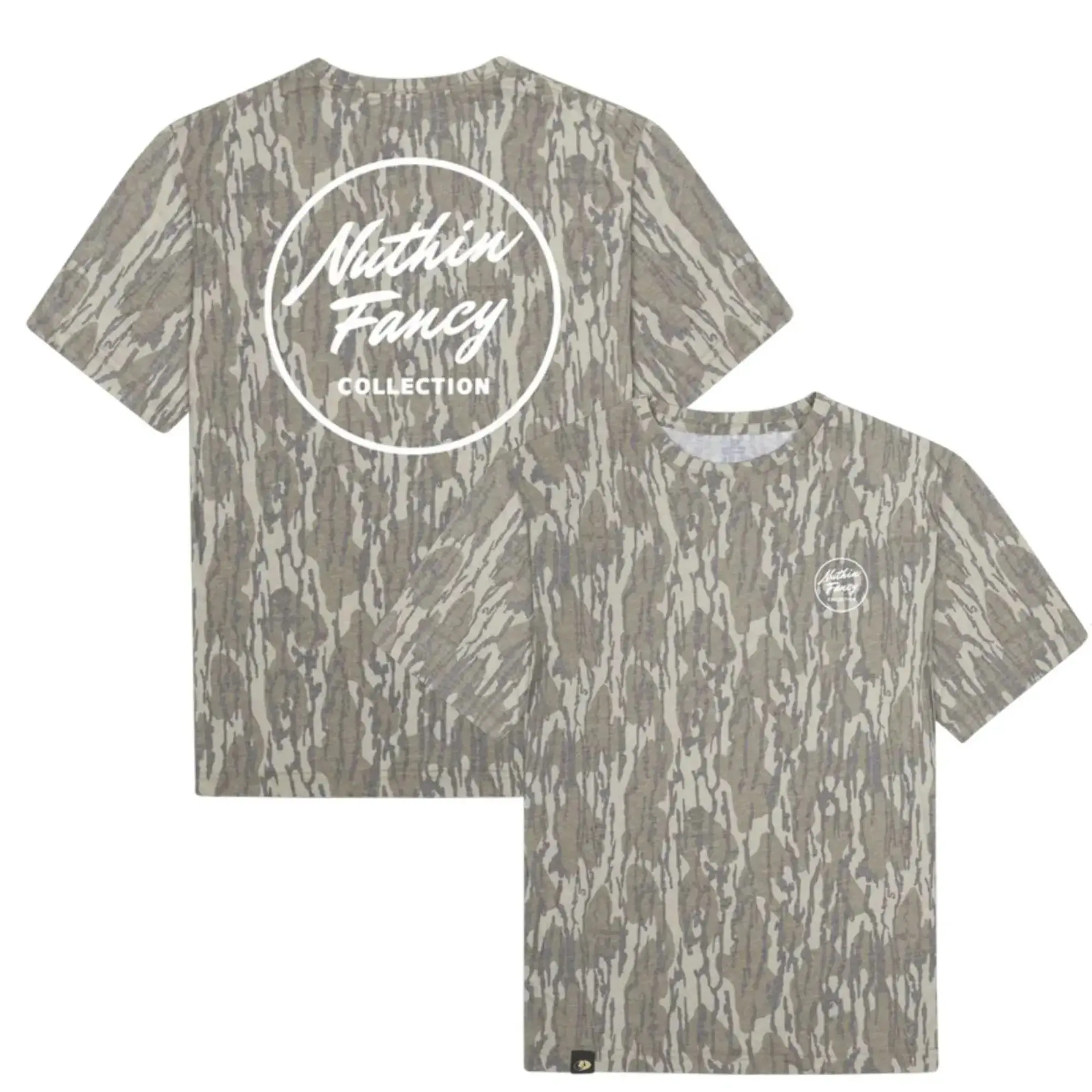 Mossy Oak Bottomland Nuthin Fancy Tshirt, Nuthin Fancy Camo, Men & Women Short Sleeve Camo Tee, Hip Hop Streetwear