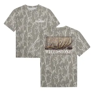 Fieldstone Antler Shed Tee Camo Shirt - Mossy Oak Bottomland Tee For Men, Hunting 3D Tee, Gift For Him, Gift For Dad, Gift For Dad, T shirt 3D Camo, Style T Shirt 3D Camo, Camo Shirt 3D