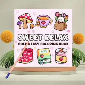 Cute Cartoon Pattern Coloring Book, 1 Piece 40 Pages Bathroom Themed Coloring Book, DIY Coloring Book for Adults, Birthday Gift