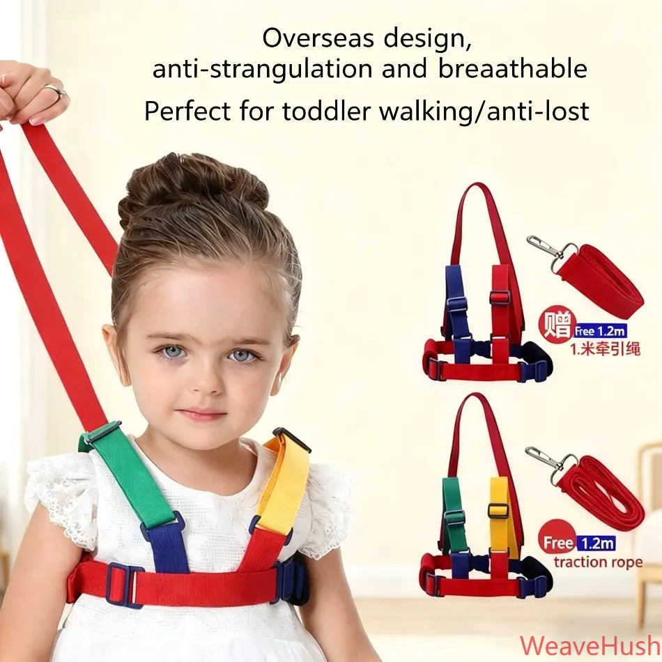 Toddler Anti-Lost Walking Harness Leash, Breathable Summer Child Traction Rope, Anti-Strangle Safety Anti-Lost Strap for Baby & Kids, Lightweight Comfortable Walking Assistant for Outdoor Travel Crowd Safety