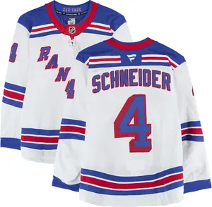 Braden Schneider New York Rangers Game-Used #4 White Set 3 Jersey from the 2024-25 NHL Season - Fanatics Authentic Certified