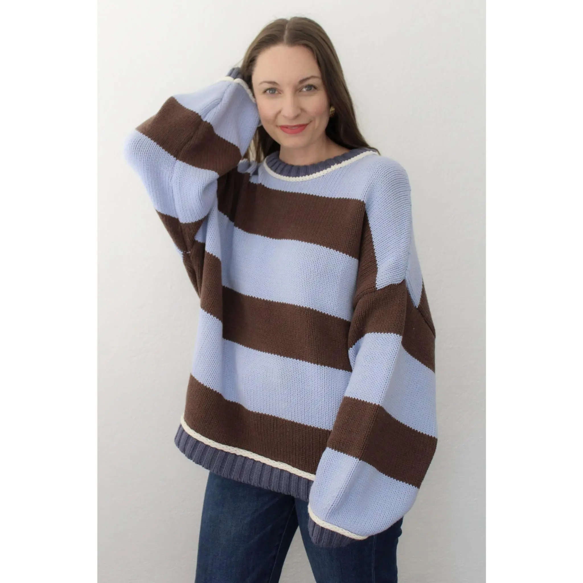 Oversized Rugby Striped Sweater