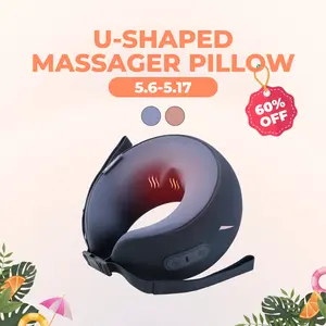[mothersdaygift] CINCOM U-Shaped Neck Massager Pillow for Cervical Support, with Soothing Heat & Kneading, 360° Memory Foam Support, Cordless, Rechargeable & Portable, Perfect Gift for Black Friday, Thanksgiving, Christmas, Birthdays & More