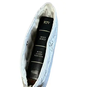 Holman Bible Sleeve with Snap KJV 6.25 x 4.5 Inches The Lord's Prayer on Fabric Book Pouch Bible Cozy