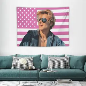 1pc Flag Star Idol Wall Art Tapestry Merch Fun Background Party Decoration Bright Suitable for College Dorms Bedrooms Outdoor Art Jj Art Maybank Birthday Gift with Free Installation Kit