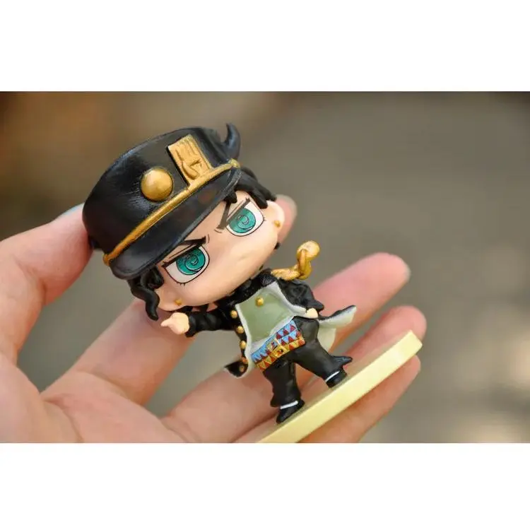 7PCS JoJo's Bizarre Adventure Jonathan Dio Higashikata Josuke Narancia Ghirga Pierre Q Version Figures Model Toys Gift