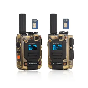 M8 Global Walkie Talkie Unlimited Long Range, 4G POC Walkie Talkie, Professional Car GSM Intercom - Sim, Set Audio USB Charging (2 Sets) Compact Radio