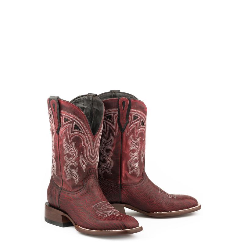Stetson Womens Black Cherry Shark 11In Jbs Cowboy Boots