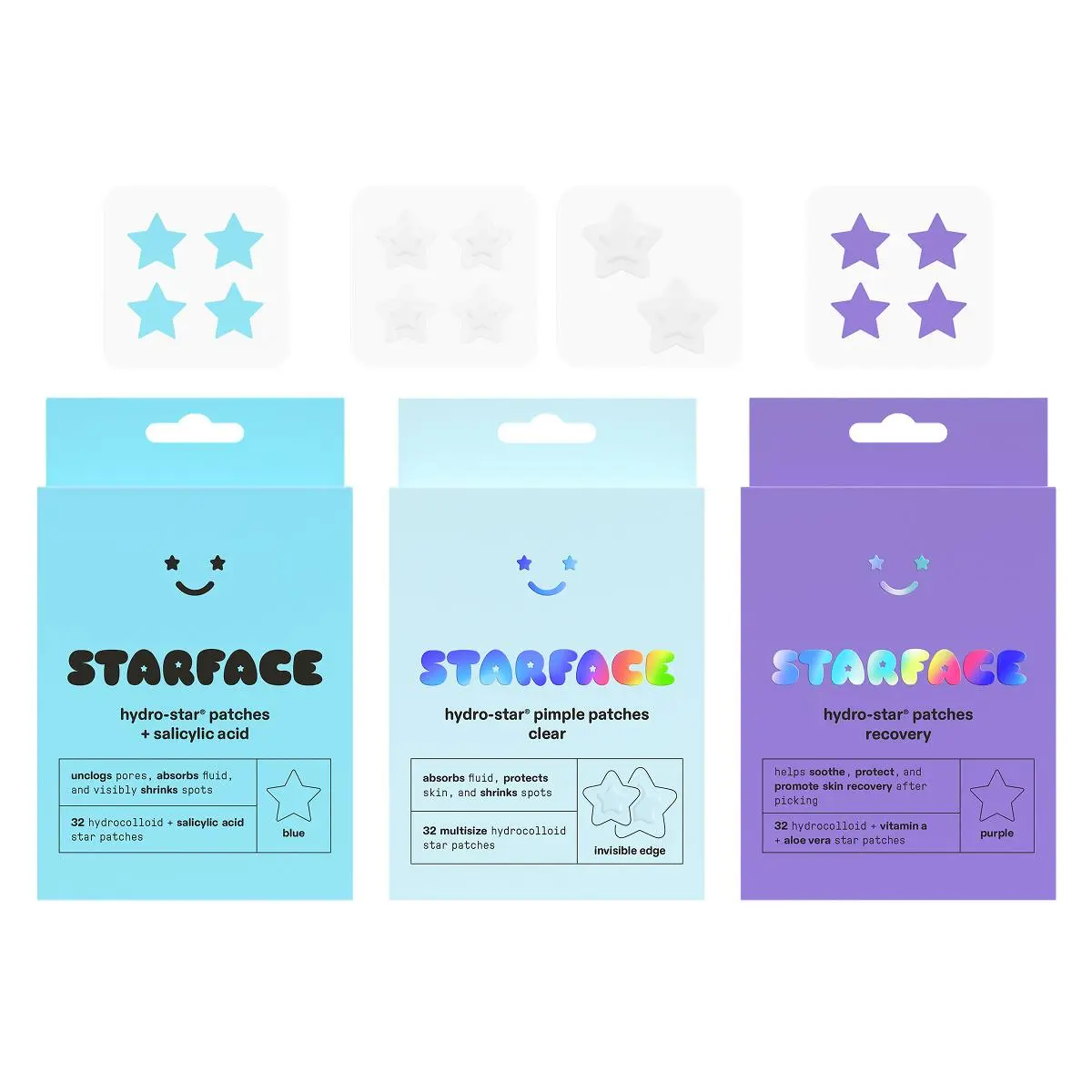 3-Refill Pimple Lifecycle Bundle: Salicylic Acid + Clear + Recovery