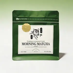 CHALENDAR MORNING MATCHA – Premium Ceremonial Grade Matcha, Pure Green Tea Powder, 1 Pack / 100g,Cold Brew Tea,Hot Brew Tea
