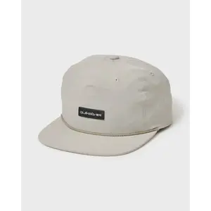 High Tide 5-Panel Tech Fabric Snapback Hat - Bone White