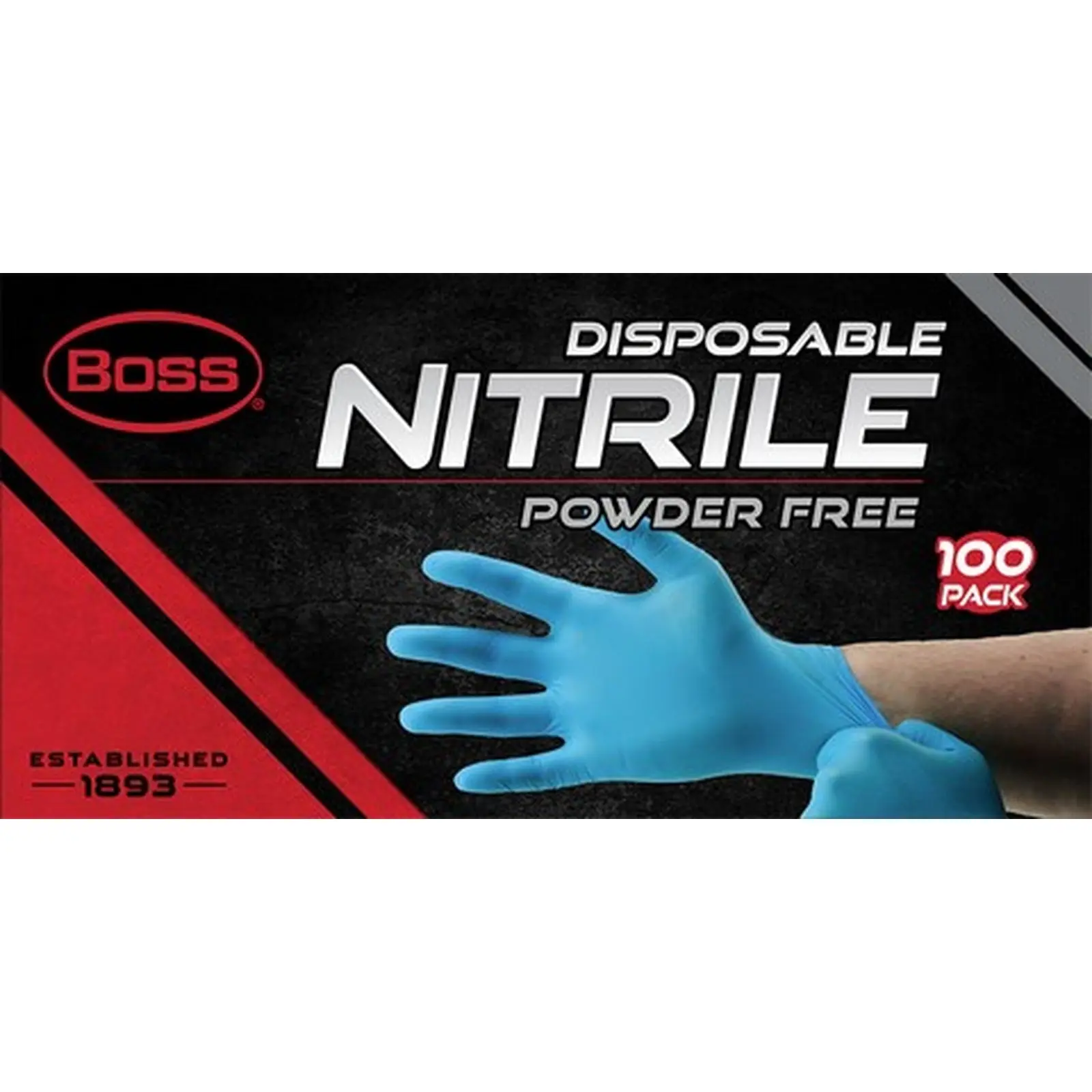 Boss B21041-XL 4 Mil Extra Large Blue Nitrile Disposable Gloves 100pk LANC-424402