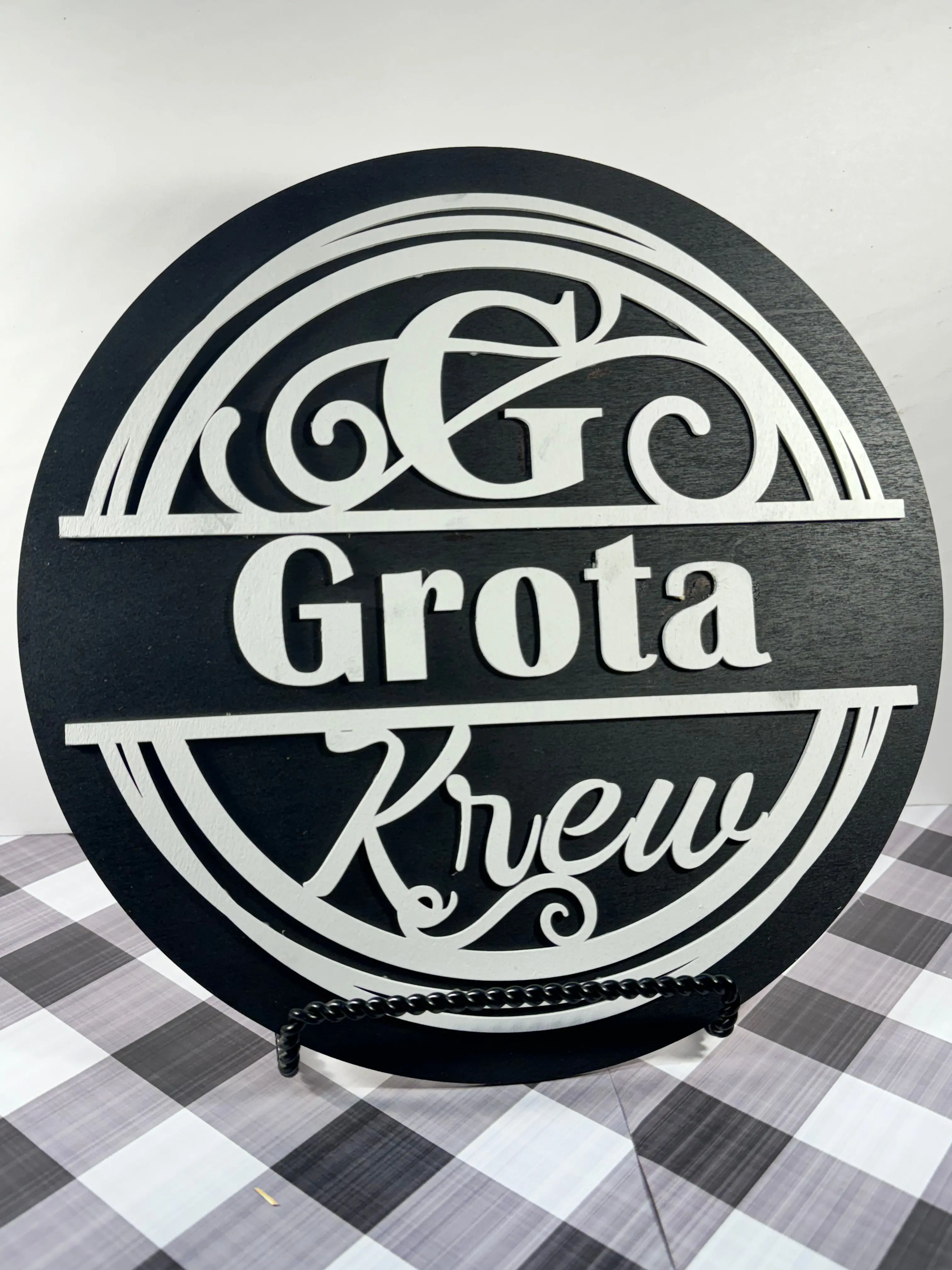 Custom Wooden Monogram Sign