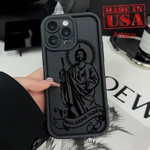 Phone Case for iPhone 16 E 15 Pro Max Plus 14 13 12 11 X XR Jesus TPU Silicone Shock-resistant Durable Protective Soft Cover for