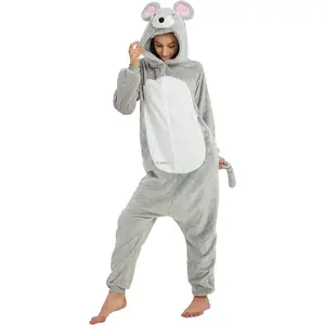 Onesie Adult Reindeer Cosplay Costume Dinosaur Sleepwear Animal Lion Mouse Cosplay Pajama Teens Halloween Costume