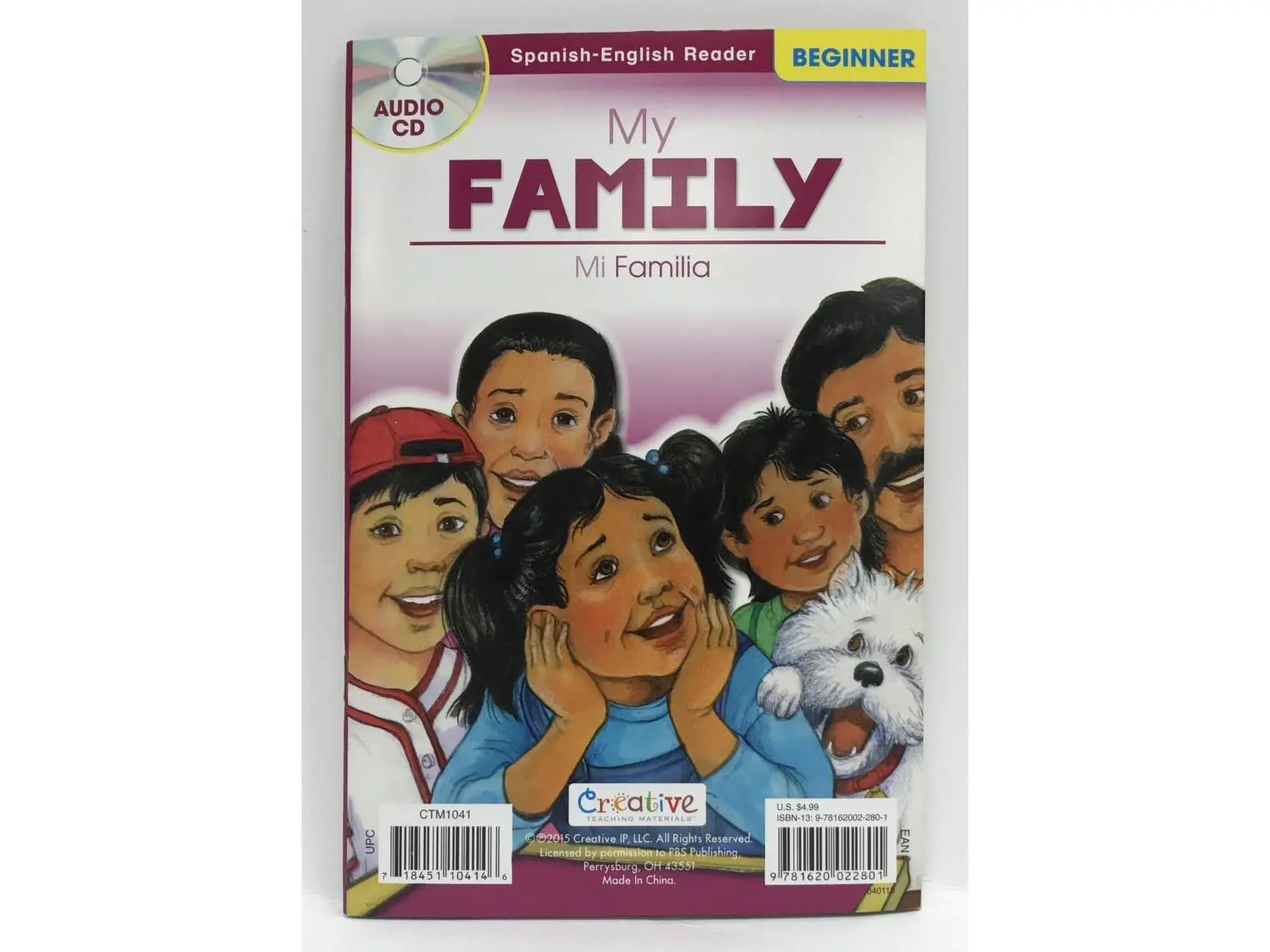 Creative Teaching Materials CTM1041 My Family & Mi Familia Spanish-English Book with CD