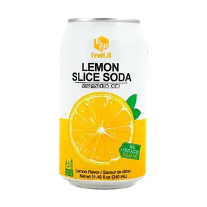FRUIT.B Korean Lemon Soda - Refreshing Citrus Drink for Instant Energy