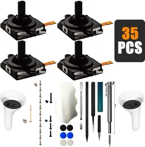 4 Pack Joystick Replacement for Oculus Quest 2 Controller Thumb Stick Replacement for Meta Quest 2 Left/Right Joystick Analog with Screws,Thumbstick Caps,Tools