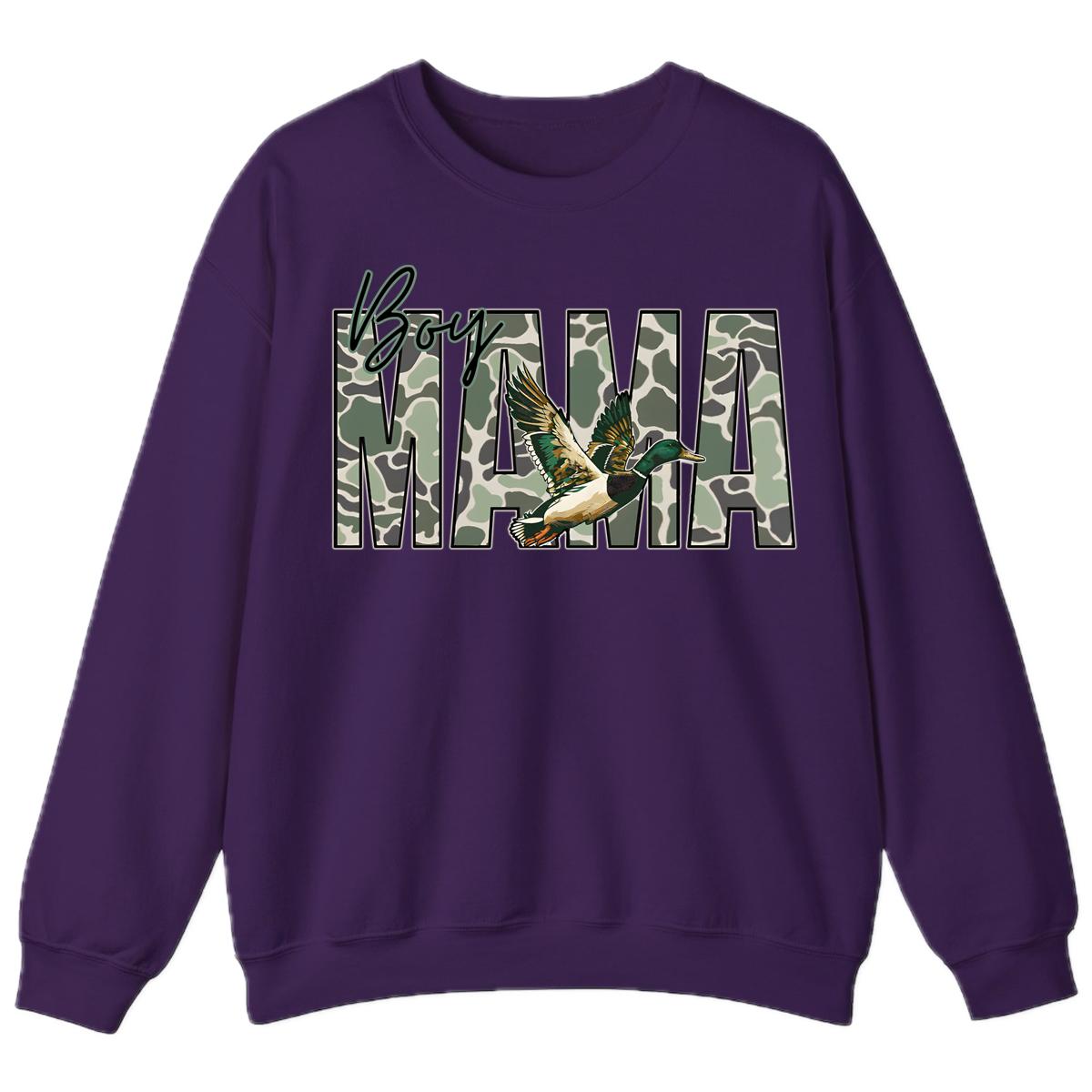 Boy Mama Camo Ducks Hunting Sweatshi …
