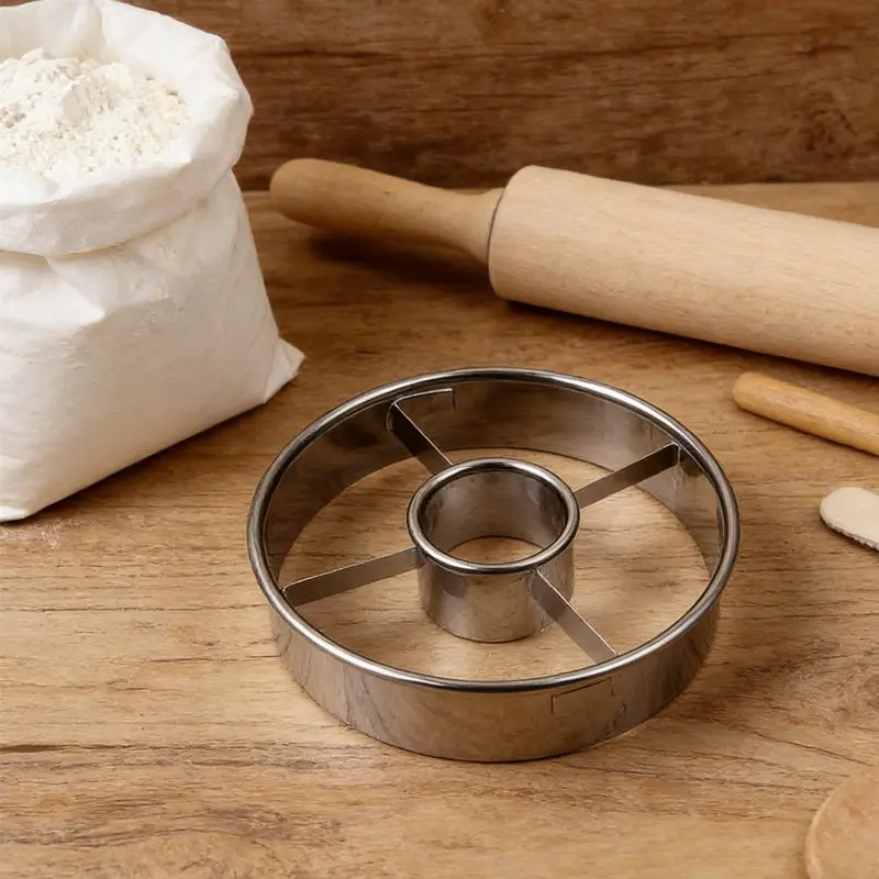 Premium Stainless Steel Donut Cutter, Professional Donut Mold for Homemade Donuts, Food Grade Baking Tool Bakeware for Breakfast Desserts Snacks, Baking Utensils, Home Baking Supplies, Baking Accessories