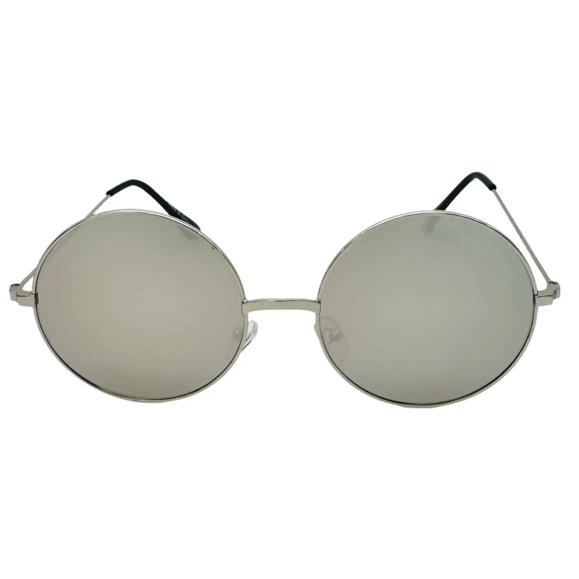 9026 | Round Silver Mirror Sunglasses
