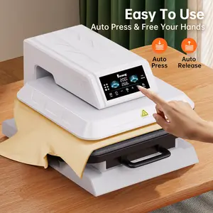Benazcap Professional Heat Press – 15×15 Electric Sublimation Machine with Rapid Heating & Even Heat, Ideal for T-Shirts, Caps & DIY Printing Gifts,White