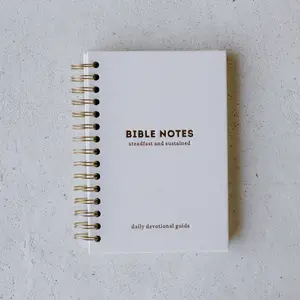 Bible Notes & Prayer Journal - SLIGHTLY IMPERFECT | White Linen Spiral | Guided Bible Study Reading & Application Notebook | Church Notes | SOAP Method | Record Bible Verses to Remember, Key Takeaways, & Record God’s Faithfulness, Extra Notes, & Pray