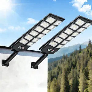 2 Pack Solar Street Lights Outdoor,completely off-grid,6500K Commercial Parking Lot Lights Dusk to Dawn, Waterproof Solar Security Flood Lamps with Motion Sensor and Remote for Yard, Garage, Driveway Remote-Controlled, Outdoor Solar Lights