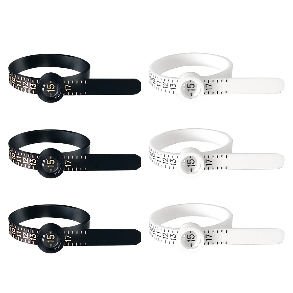 2PCS/4PCS Ring Sizer Measuring Tape with Magnifier - Belt-Style Soft Ruler for Finger Size Measurement