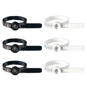2PCS/4PCS Ring Sizer Measuring Tape with Magnifier - Belt-Style Soft Ruler for Finger Size Measurement