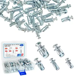 50PCS Expansion Screw Petal Nuts – Corrosion Resistant Rivet Nut Fasteners for Frames, Plates & Tags