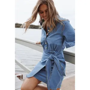 Leyton Mini Dress - Denim Chambray