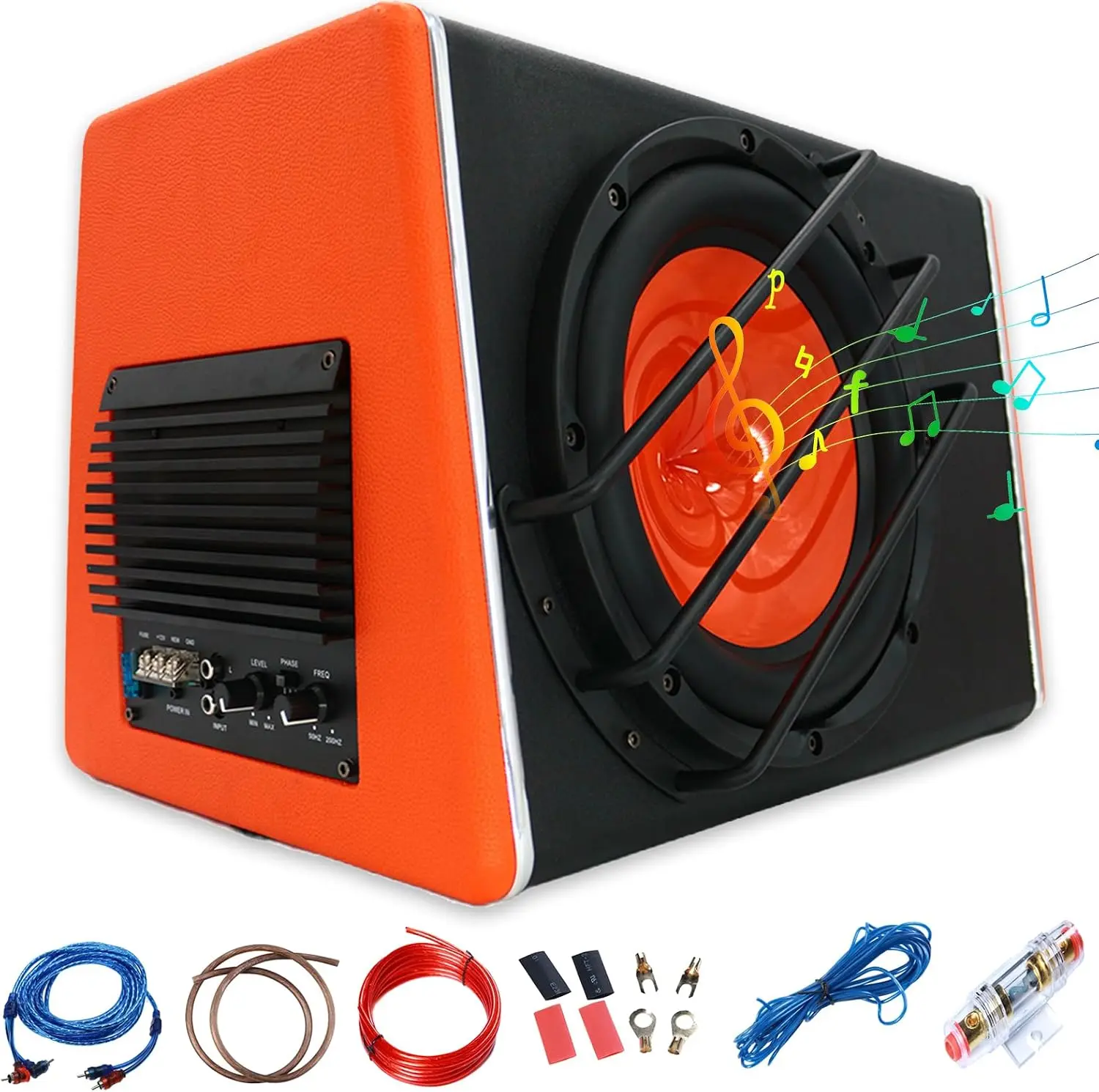 4200W 10" Bass box car audio sub woofer AMP active amplified NEW Speaker Stereo 4200W 10" Bass box car audio sub woofer AMP active amplified NEW Speaker Stereo