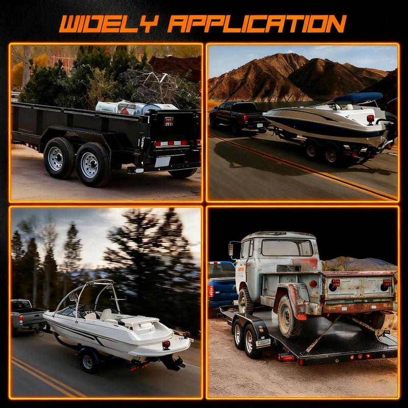 SUNPIE Wireless Magnetic Trailer 36 LEDs Lights Kit,2.4GHz Signal,7 Pin Plug,10Hours Runtime,100 FT Signal Synchronization,IP67 Waterproof,Adjustable Magnetic Mount,Rechargeable with Strobe Reverse Modes,Towing Lights Kit for Trucks RV Boat,Outdoorfun