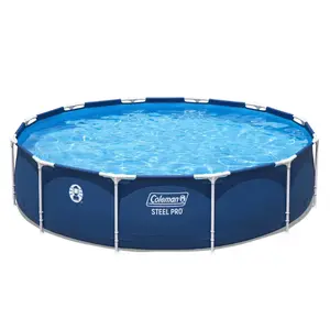 Coleman Steel Pro 12 ft. x 33 in. Round Metal Frame Above Ground Pool Set