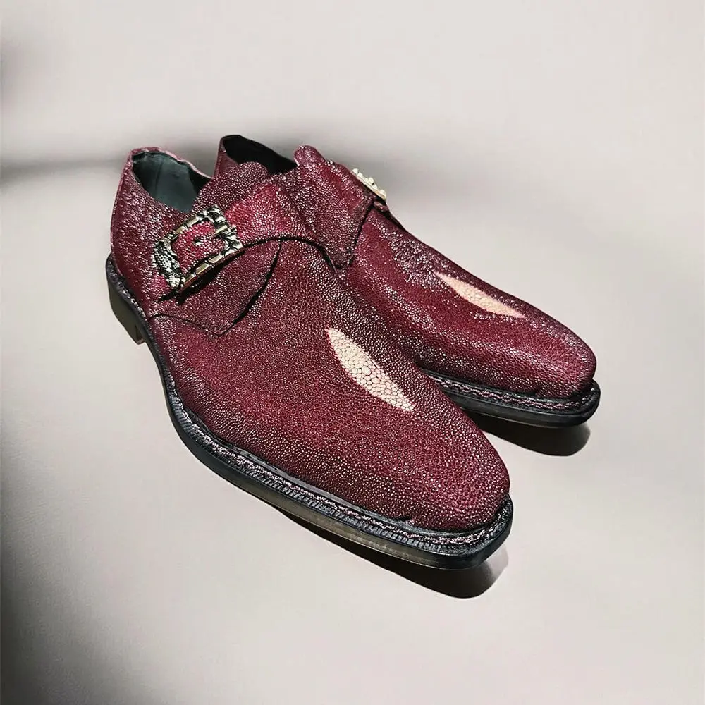 Mauri 3281 Ruby Red Monk Strap