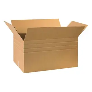 Box Partners MD301716 30 in. x 17 in. x 16 in. 32 Kraft Multi-Depth Corrugated Boxes - 15 Count, Cut Down to Many Sizes, No Special Carton-Sizing Tool Needed