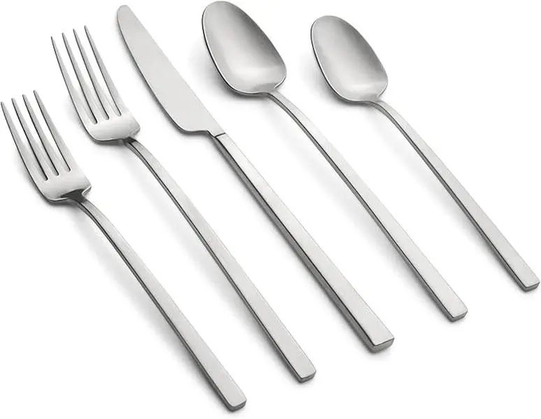 Cambridge 403720CNW12R Damaris 18-0 Stainless Steel Cutlery Tableware Set, Satin Finish - 20-Piece Knives Kitchen Set