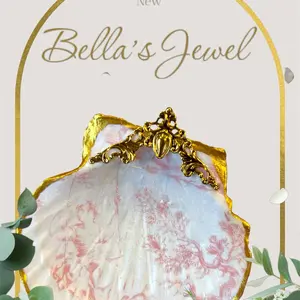 Scallop Seashell ring dish, pink Jewelry Tray, Beach themed gift, Wedding, Mother's day, Gift