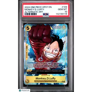 Alternate Art Monkey D. Luffy One Piece 2024 OP07 500 Years Japanese #109 PSA 10