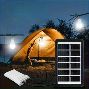 One-to-three solar light bulb, suitable for indoor home use and chicken coops Solar light bulb for outdoor camping tents Rechargeable LED solar light for shed nighttime illumination, emergency power outages, and outdoor environments