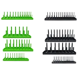 8-Piece Socket Organizer Holder Toolbox, Plastic Socket Holder, Multi-Function Socket Rack, Household Long-Reach/Long-Handle Socket Rack