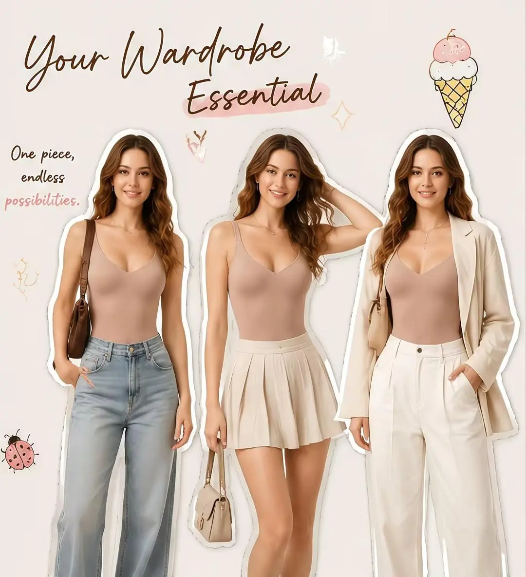 [Sculptella shop]Wireless Plunge Thong Bodysuit – Seamless Shapewear for Women Push Up Lift