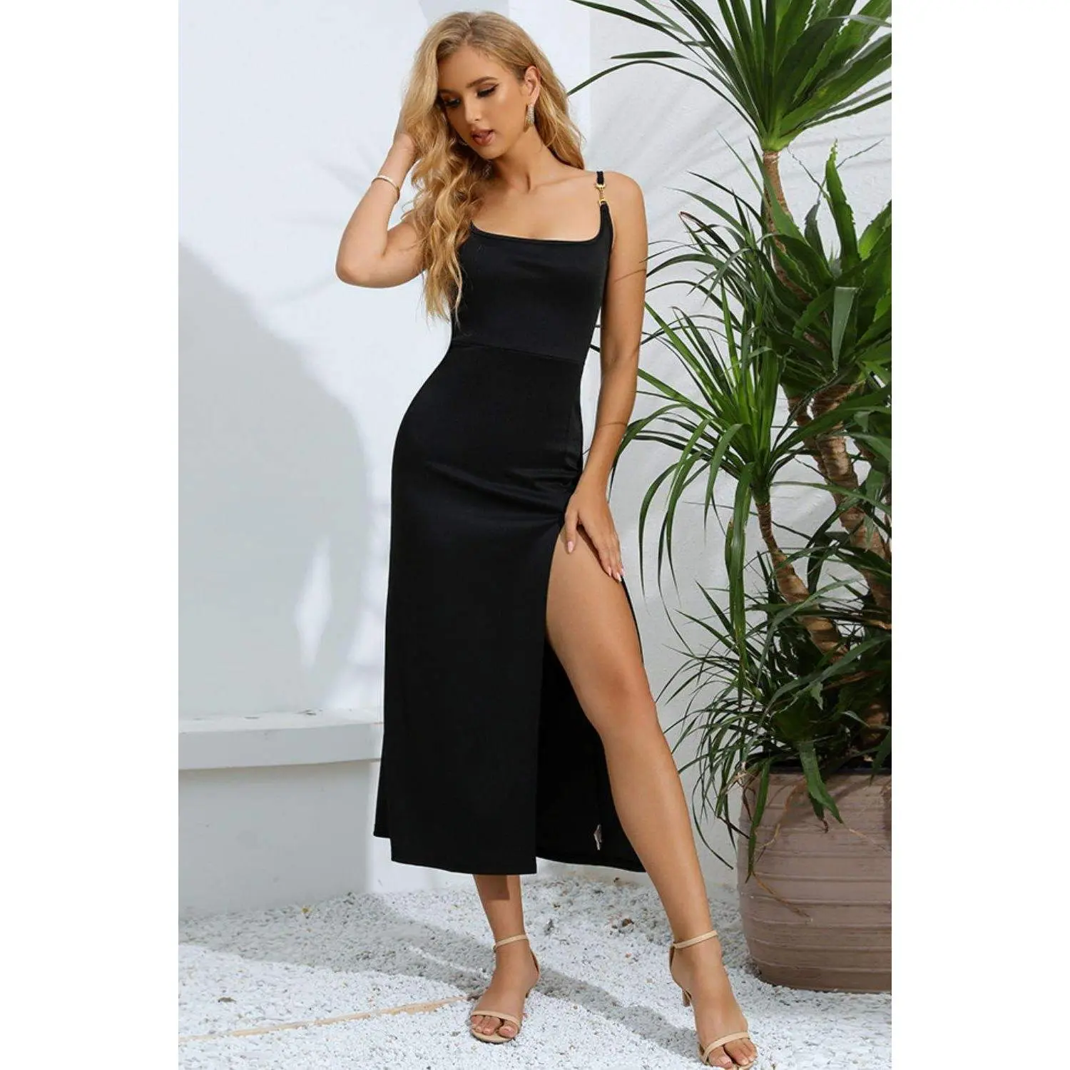 Split Spaghetti Strap Dress