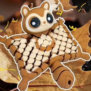 3D Printed Jointed Flying Squirrel, Foldable Portable, Perfect Gift for Animal Lovers, Ideal for Holidays, Birthdays, Collectibles
