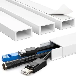 68in Cord Covers for 4 Wires on Wall, Large Cord Hider White Cord Cover, Paintable Cable Hider, Cord Hider for Wall Mount TV, Wire Covers for Cords, Cable Concealer, 4X L17in W1.18in H0.67in