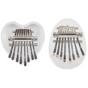 Clear 8-note Thumb Piano, 1 Count Mini Thumb Piano, Finger Cymbals, Musical Instrument for Teenager & Adults, Music Accessories